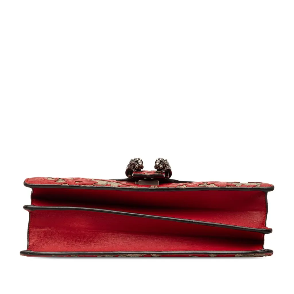 Gucci Medium GG Supreme Arabesque Dionysus Shoulder Bag Red Very good - Inside View