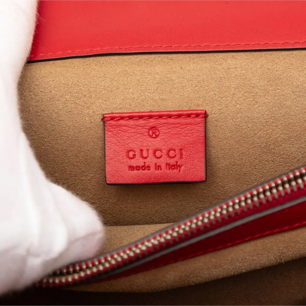 Gucci Medium GG Supreme Arabesque Dionysus Shoulder Bag Red Very good - Box View