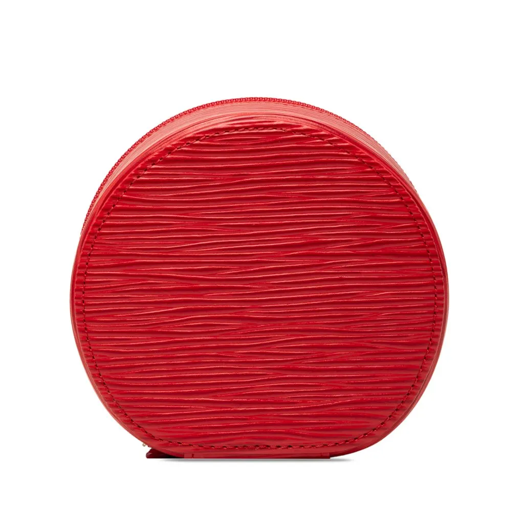 Louis Vuitton Epi Ecrin Bijoux Travel Jewelry Case 10 Red Leather Very good - Inside View