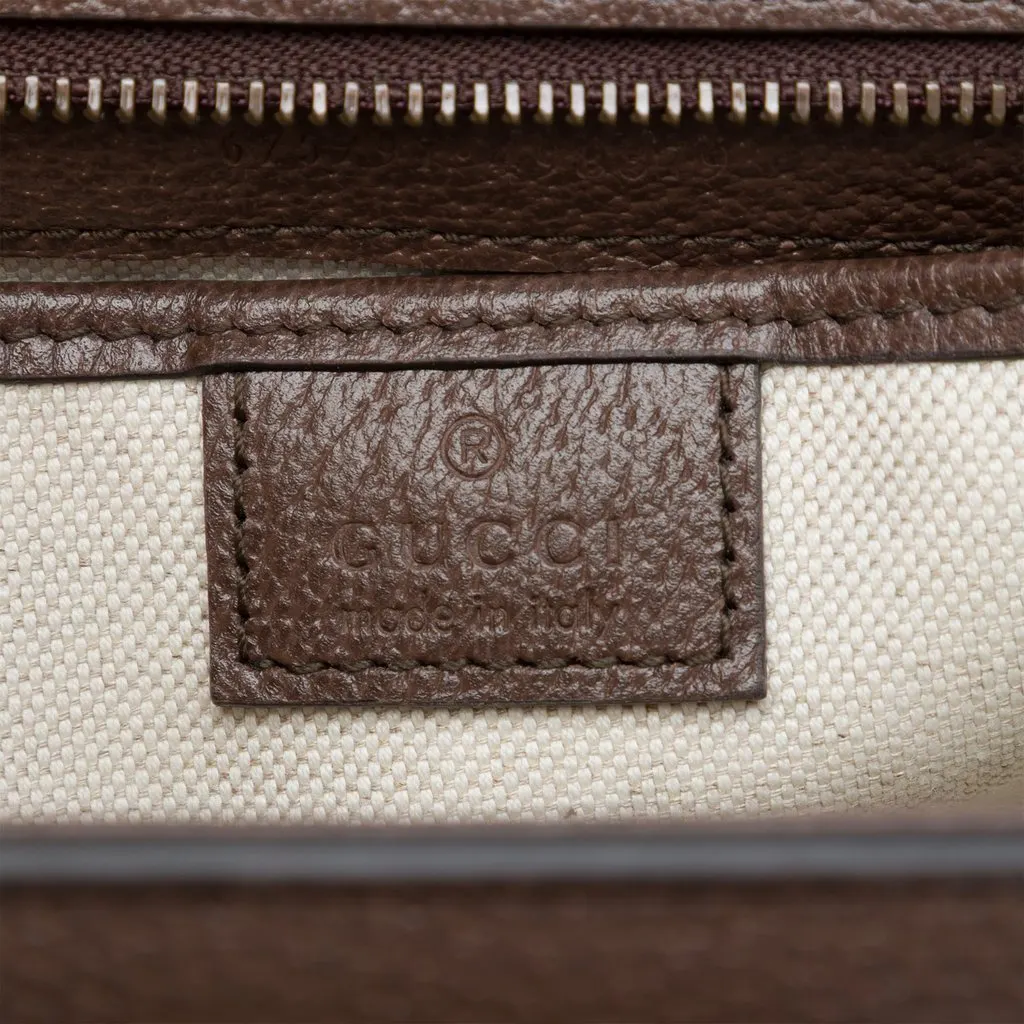 Gucci Small Jumbo GG Canvas Web Bamboo 1947 Top Handle Bag Beige Canvas Very good - Box View