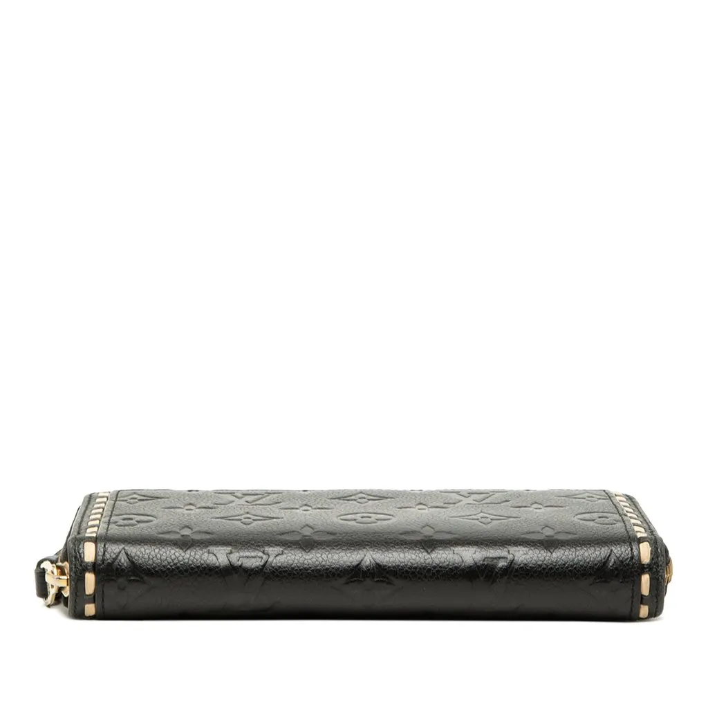 Louis Vuitton Monogram Empreinte Whipstitch Zippy Wallet Black Leather Very good - Inside View