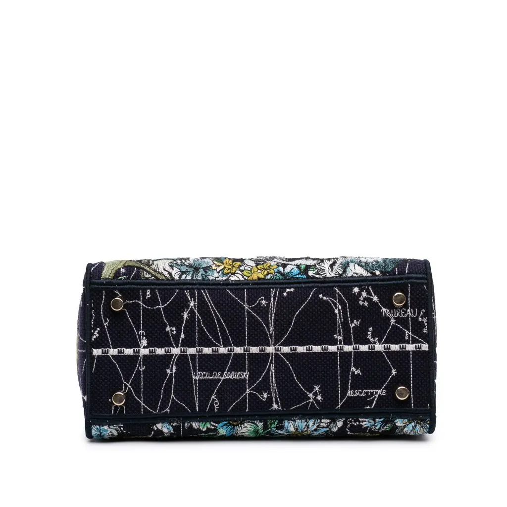 Dior Medium Embroidered Canvas Zodiac Lady D Lite Blue Very good - Inside View