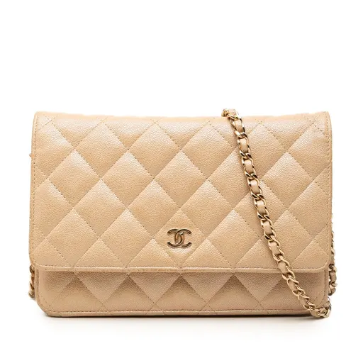 Chanel CC Quilted Caviar Wallet on Chain