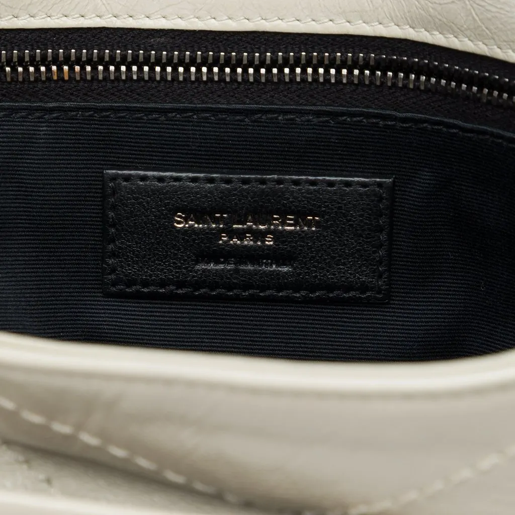 Saint Laurent Medium Crinkled Calfskin Niki White Leather Very good - Box View