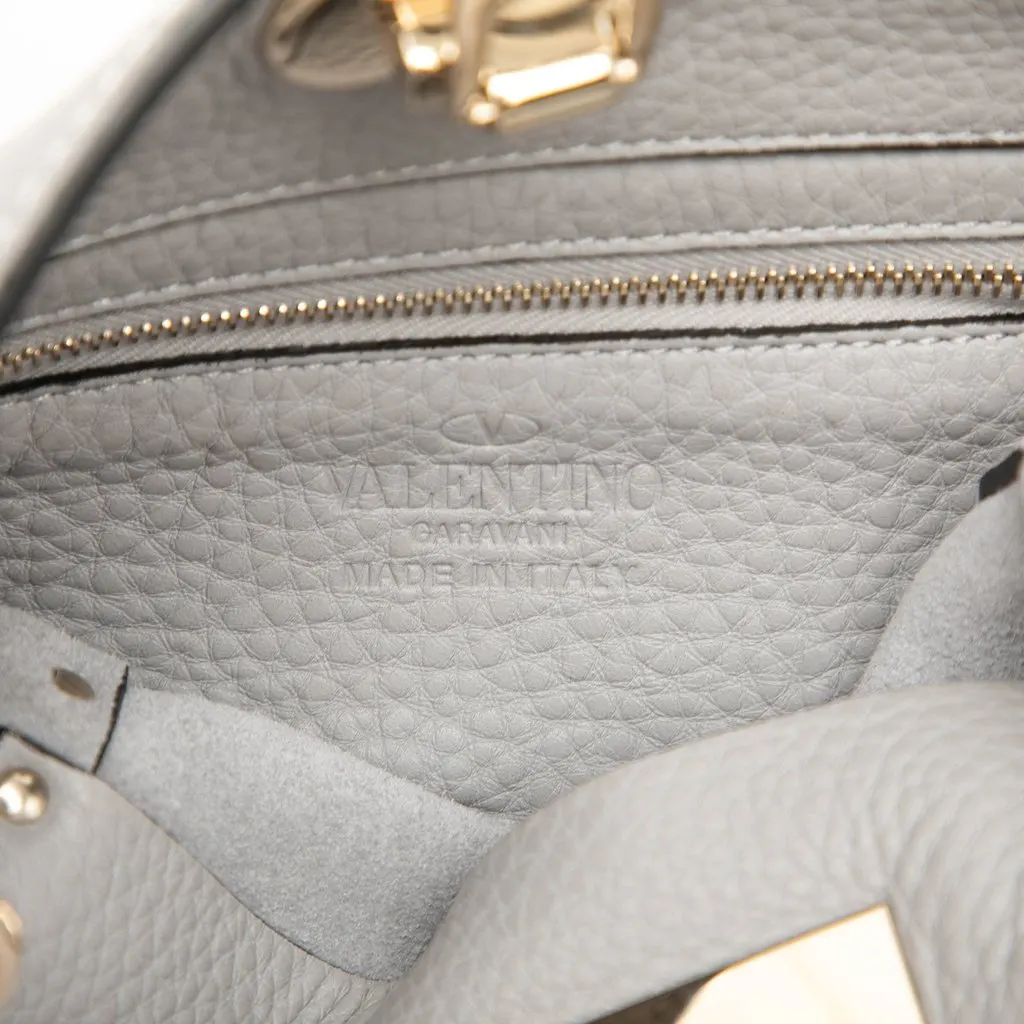 Valentino Mini Pebbled Calfskin Rockstud Flip Lock Messenger Bag MultiColor Leather Very good - Box View
