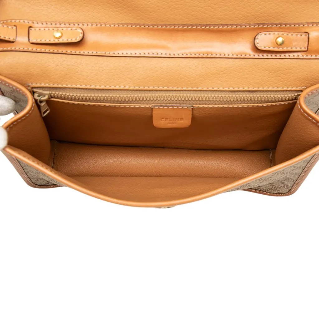 Celine Macadam Coated Canvas Crossbody Beige Canvas Very good - Model View