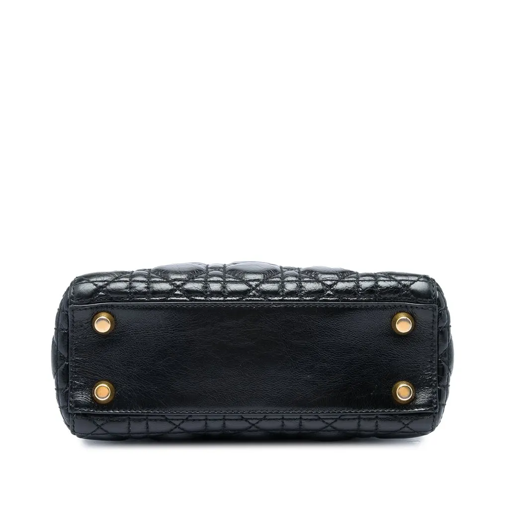 Dior Small Lambskin Cannage My ABCDior Lady Dior Black Leather Very good - Inside View