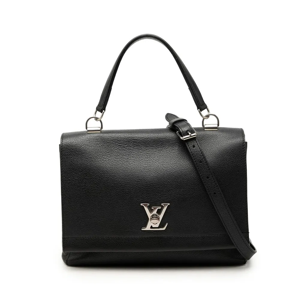 Louis Vuitton Leather Lockme II Black Leather Good - Front View