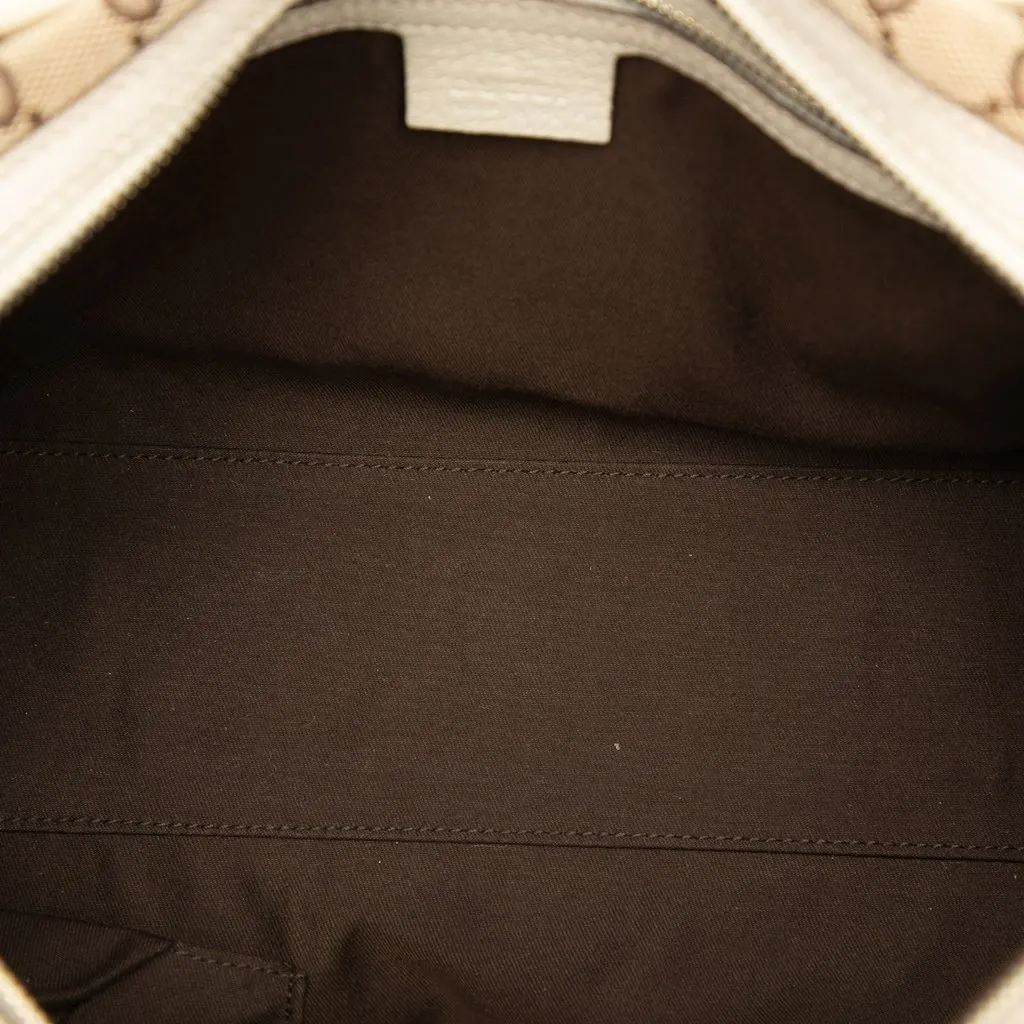 Gucci GG Canvas Charmy Boston Bag Beige Very good - Model View