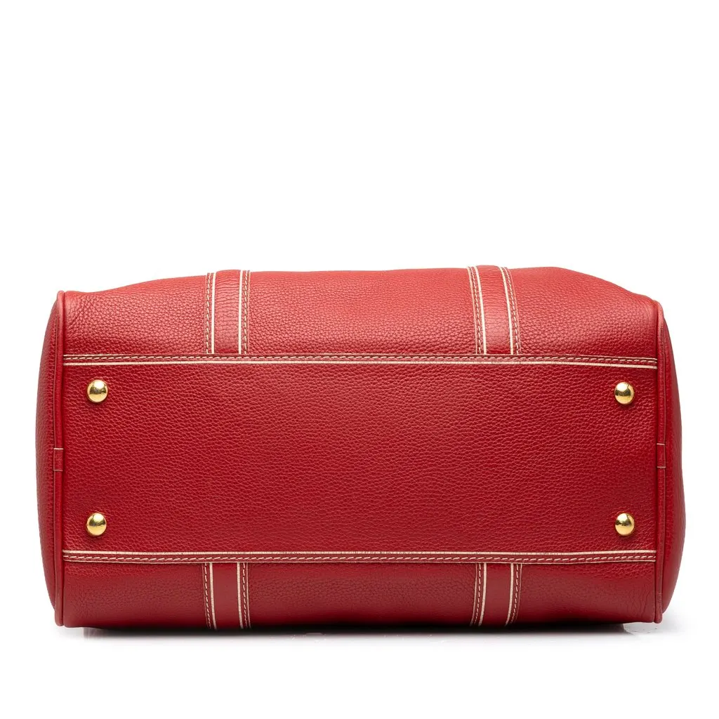 Louis Vuitton Tobago Carryall Red Leather Good - Inside View