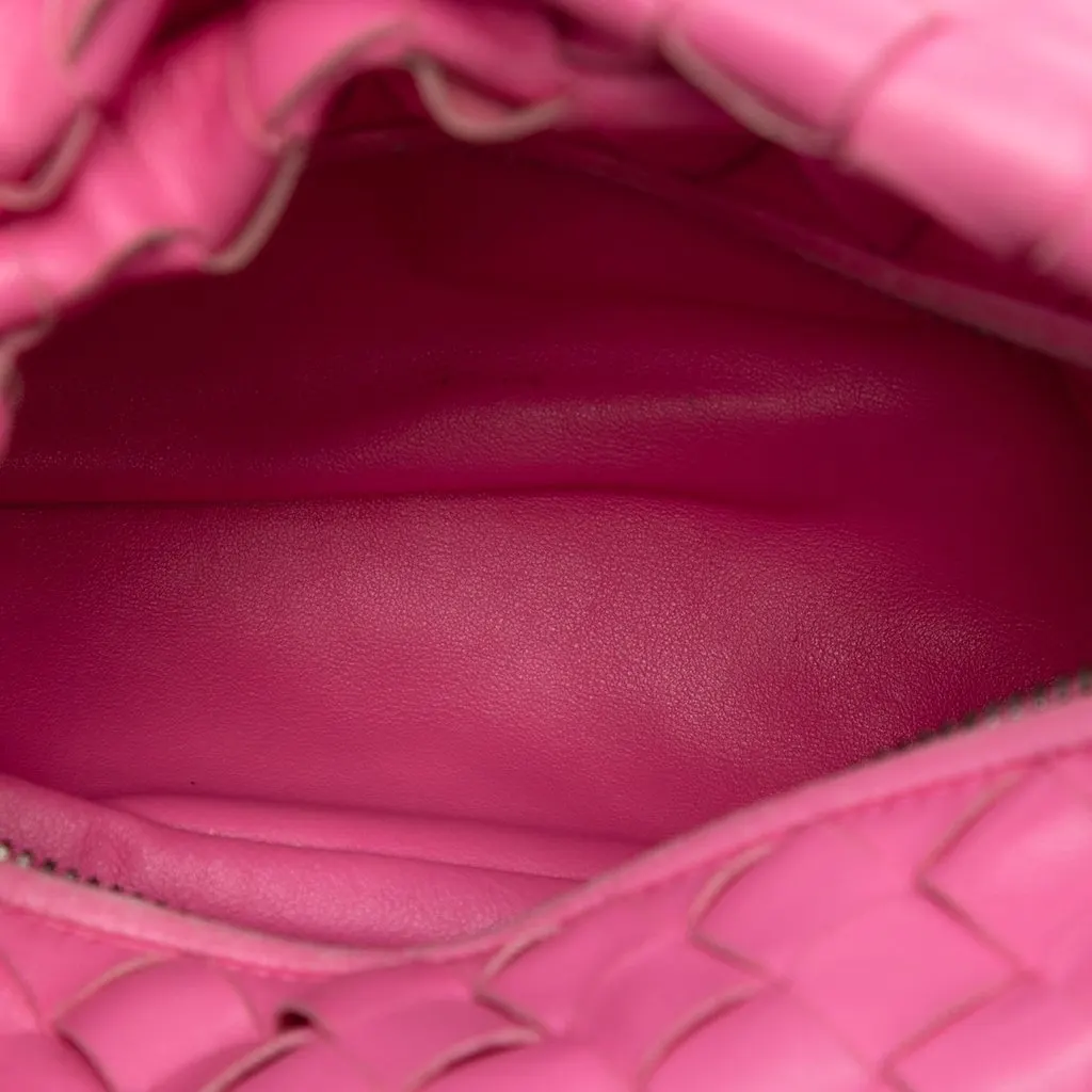 Bottega Veneta Mini Nappa Intrecciato Jodie Pink Leather Very good - Model View