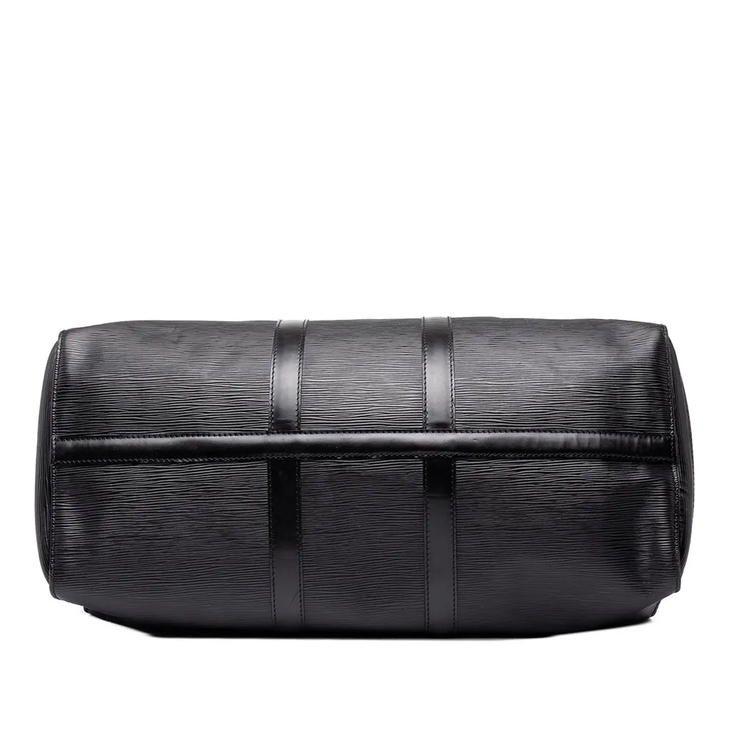 Louis Vuitton Epi Keepall 45 Black Leather Good - Inside View