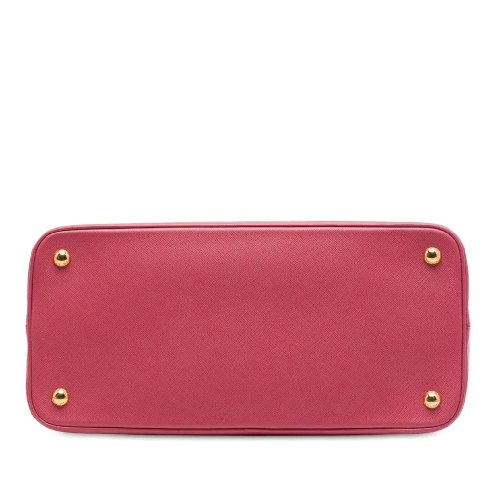 Prada Large Saffiano Lux Open Promenade Satchel Pink Leather Very good - Inside View