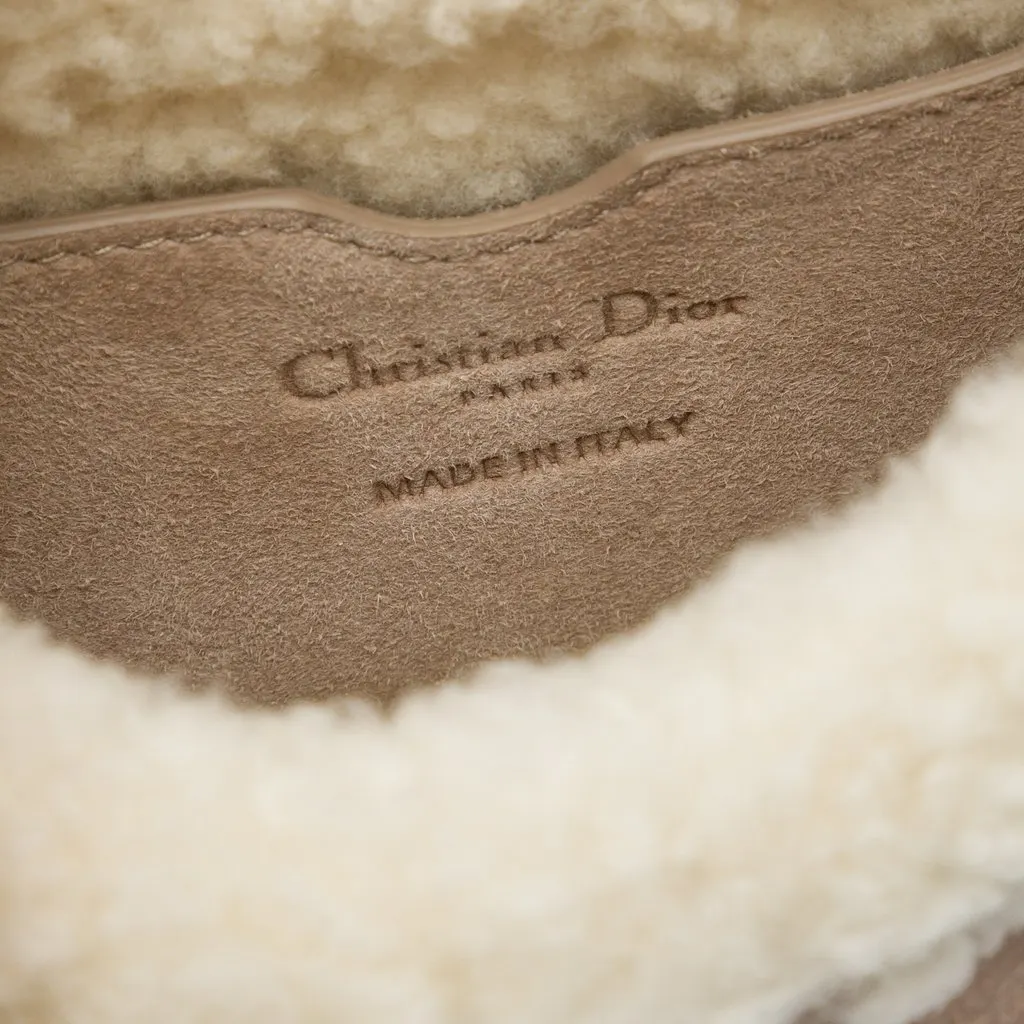 Dior Small Suede Shearling Bobby Crossbody Beige Suede Very good - Box View
