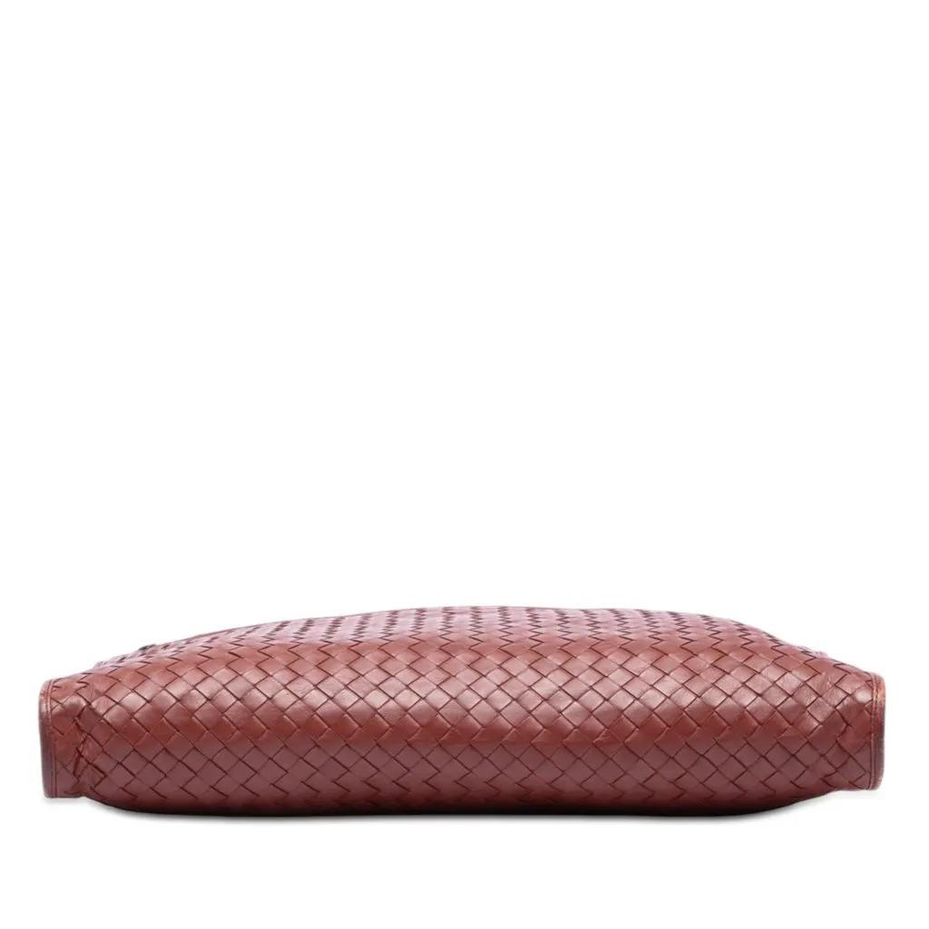 Bottega Veneta Nappa Intrecciato Business Bag Red Leather Very good - Inside View