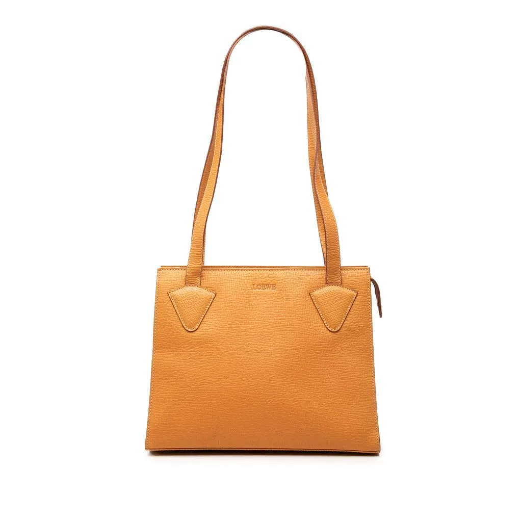 LOEWE Leather Tote Yellow Leather Very good - Front View