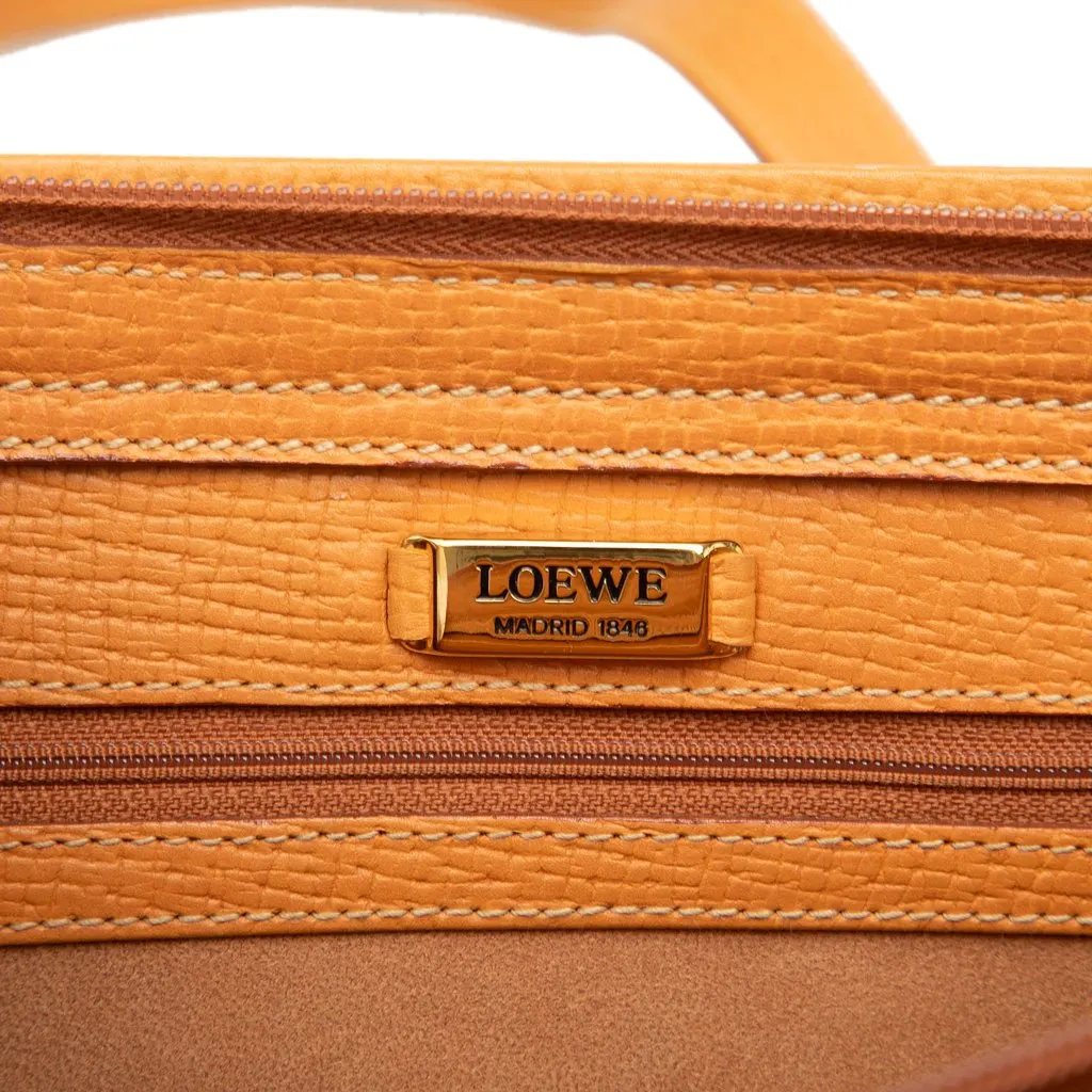 LOEWE Leather Tote Yellow Leather Very good - Box View