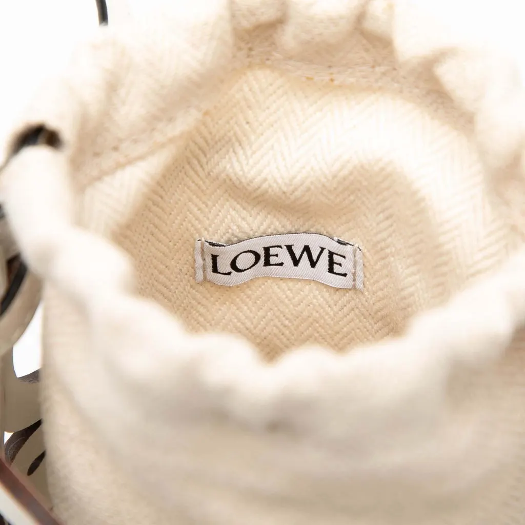 LOEWE Anagram Leather Cut Out Pocket Crossbody White Leather Very good - Box View