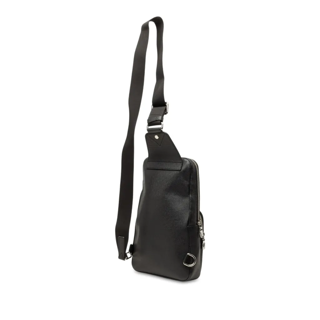 Louis Vuitton Taiga Avenue Sling Black Leather Very good - Back View