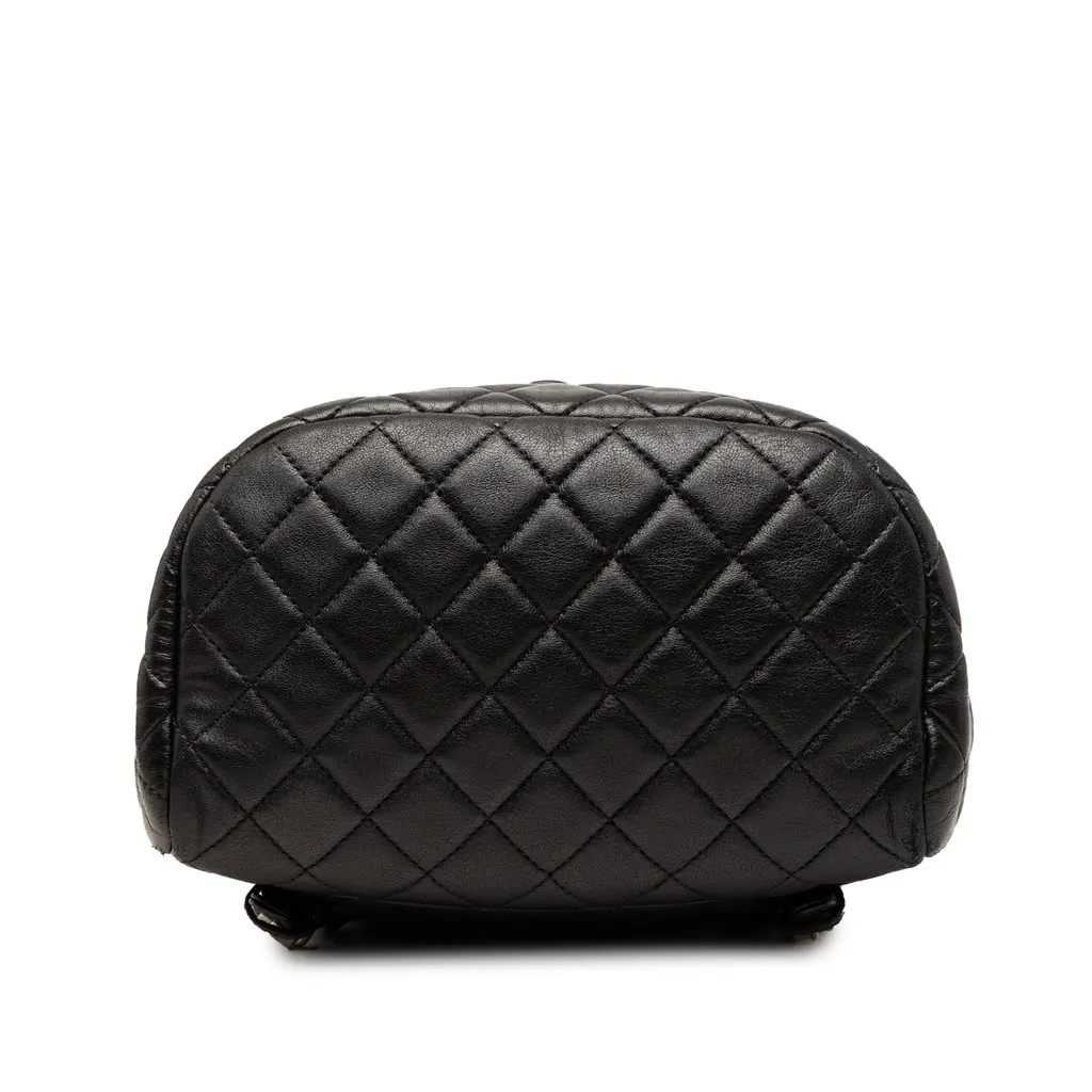 Chanel Small Lambskin Urban Spirit Backpack Black Leather Very good - Inside View