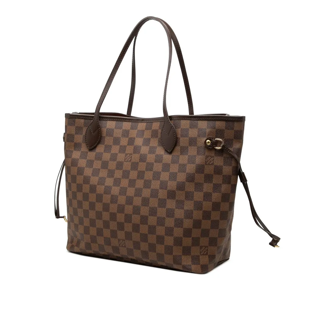 Louis Vuitton Damier Ebene Neverfull MM Brown Canvas Very good - Back View