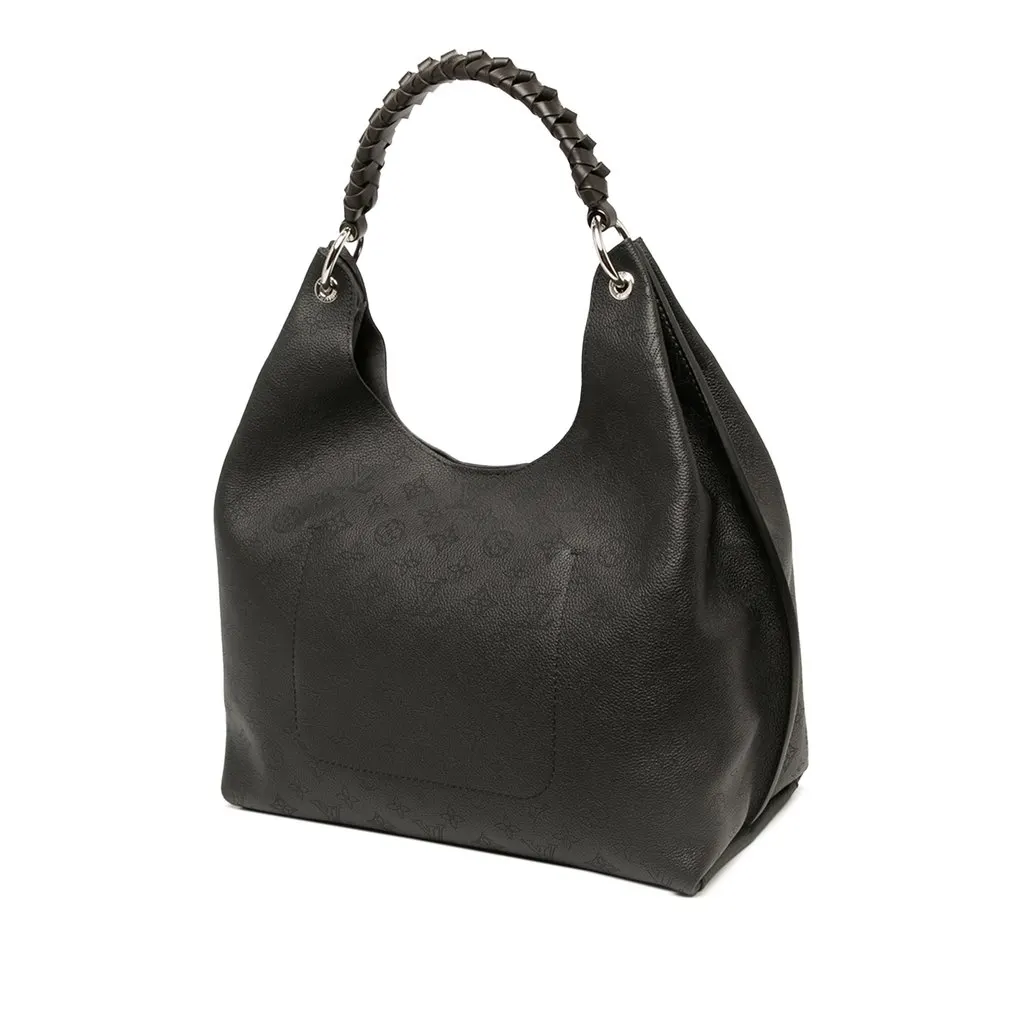Louis Vuitton Monogram Mahina Carmel Black Leather Very good - Back View