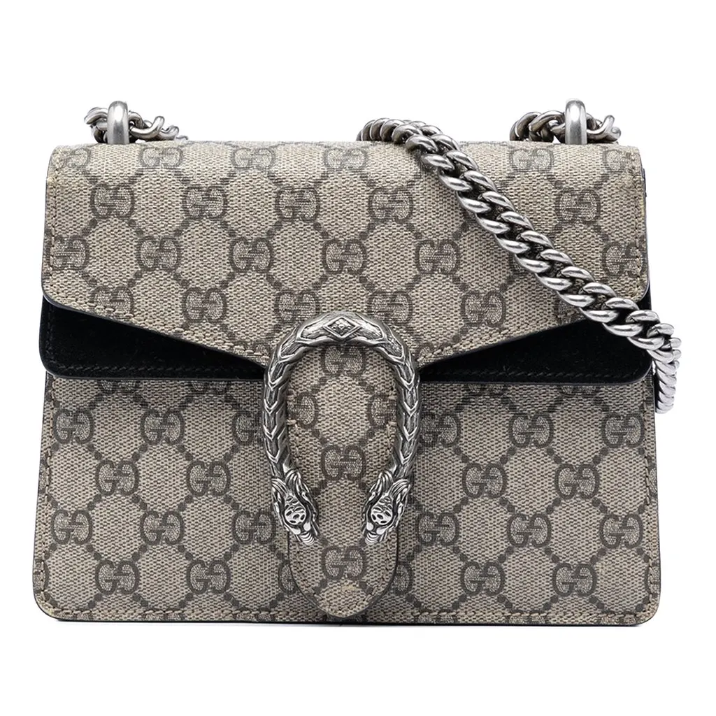 Gucci Small GG Supreme Dionysus Crossbody Beige Very good - Front View