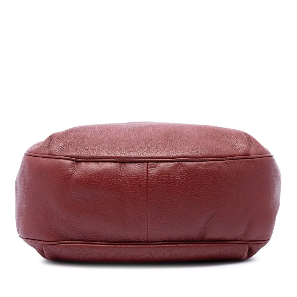 Gucci Grained Calfskin Dressage Hobo Red Leather Very good - Inside View