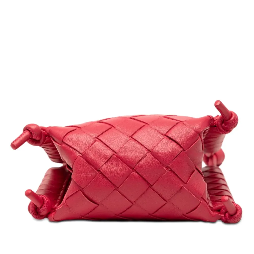 Bottega Veneta Mini Nappa Intrecciato The Knot Crossbody Pink Leather Very good - Inside View