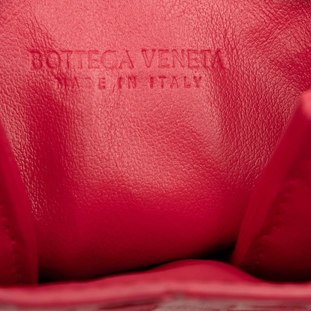 Bottega Veneta Mini Nappa Intrecciato The Knot Crossbody Pink Leather Very good - Box View