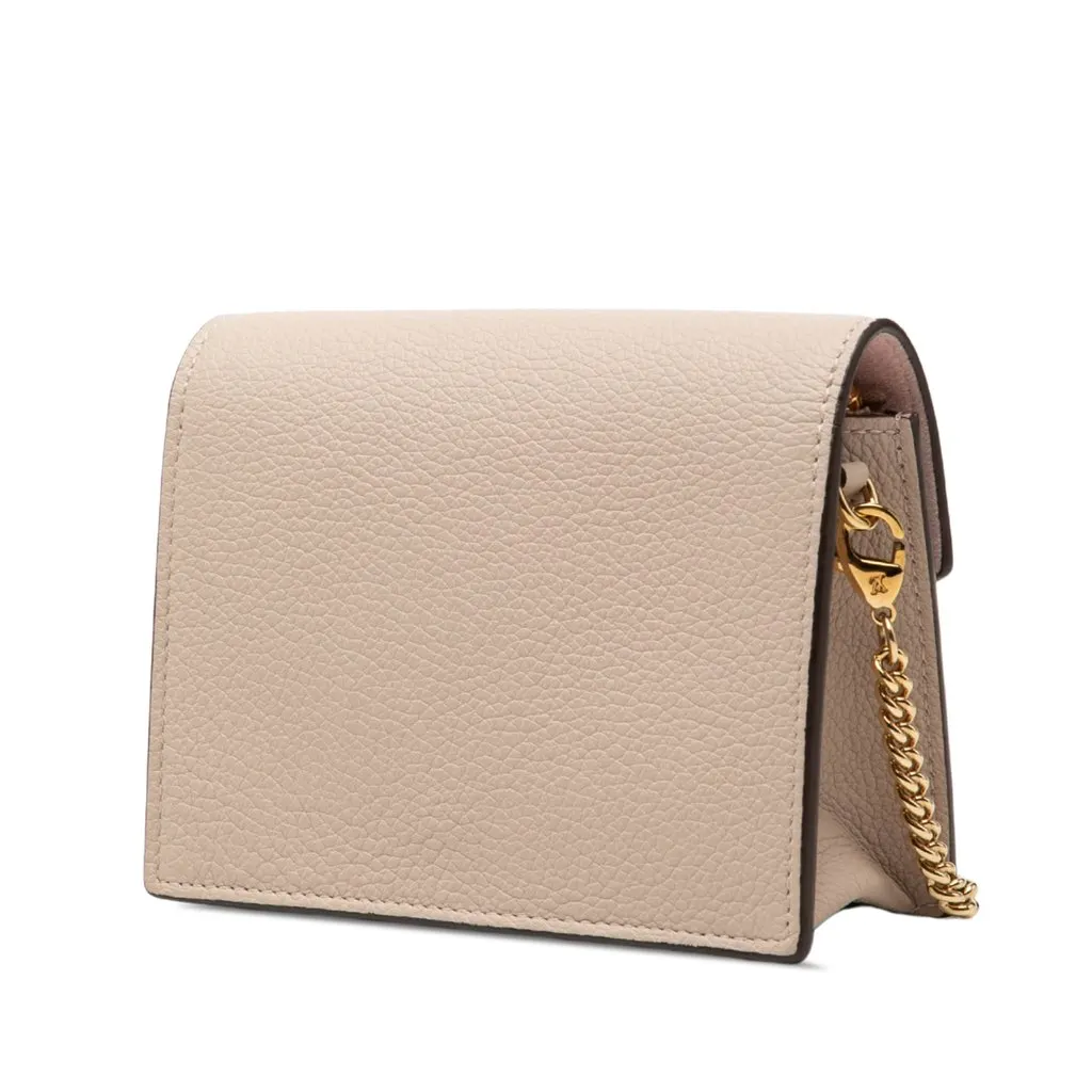 Louis Vuitton Soft Calfskin Mini My Lockme Chain Pochette Beige Leather Good - Back View
