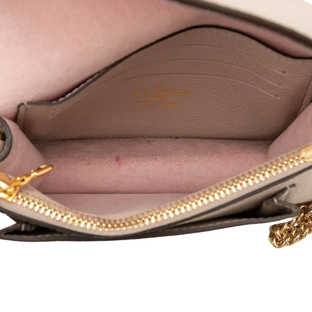 Louis Vuitton Soft Calfskin Mini My Lockme Chain Pochette Beige Leather Good - Model View