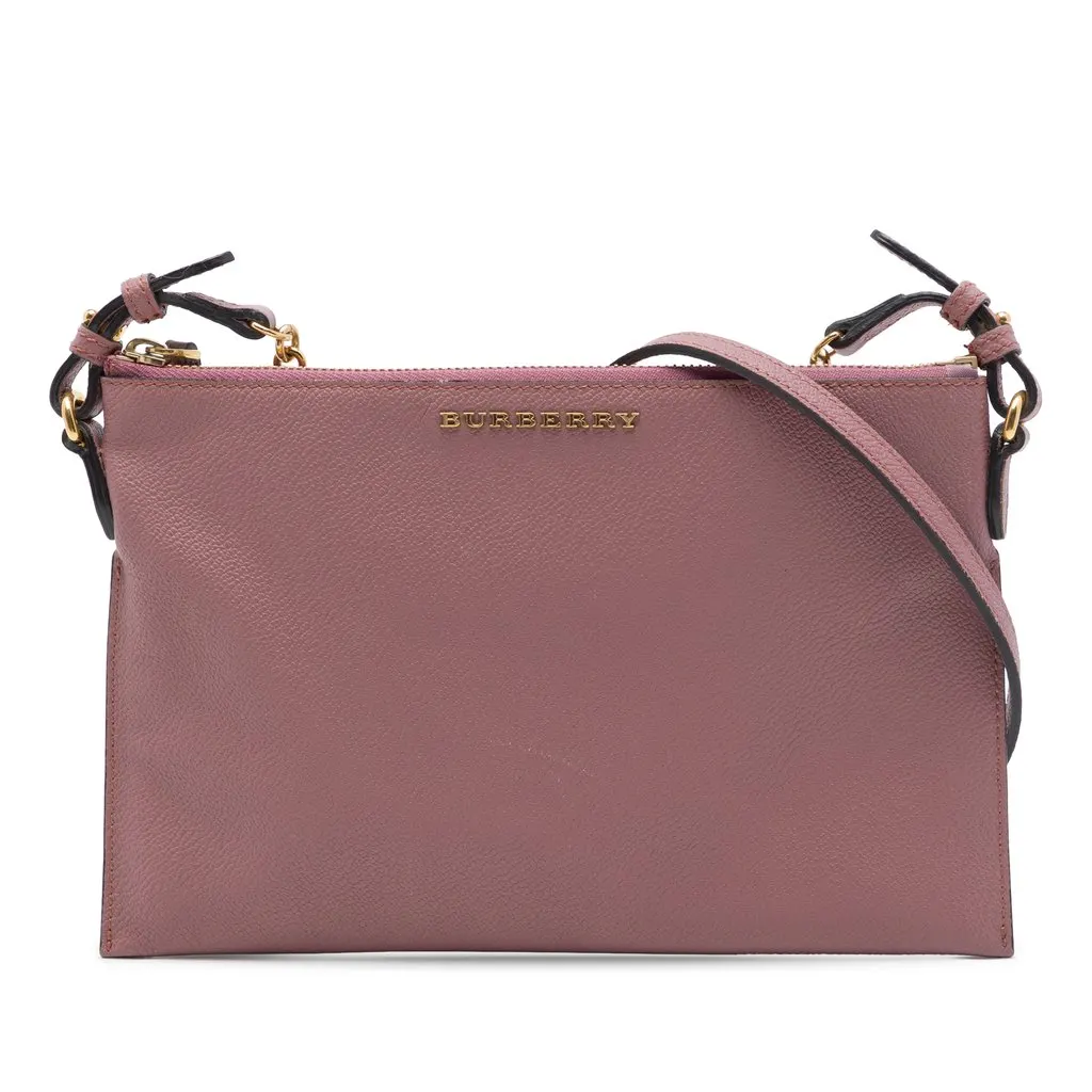 Burberry Leather Peyton Crossbody Pink Leather Very good - Front View