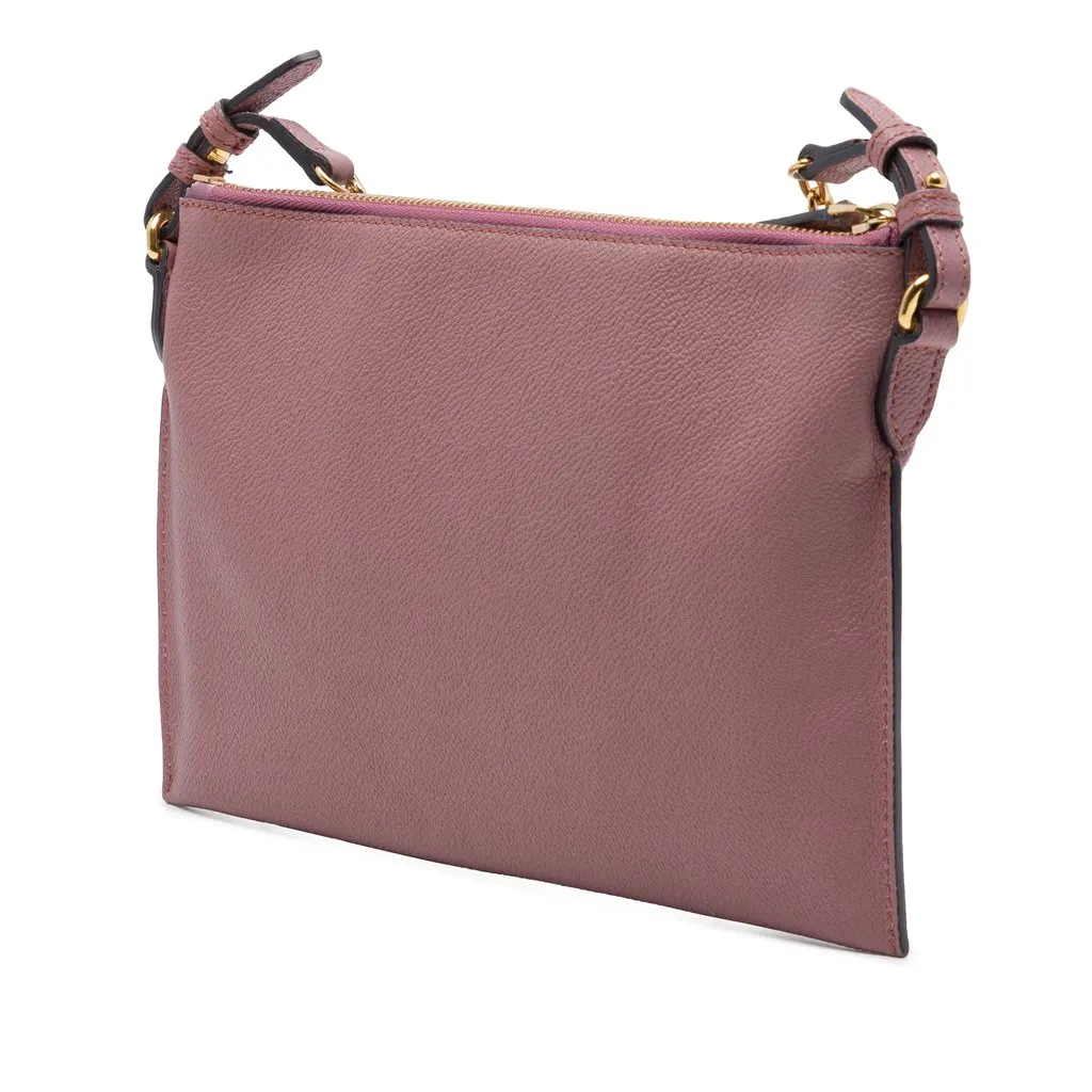 Burberry Leather Peyton Crossbody Pink Leather Very good - Back View
