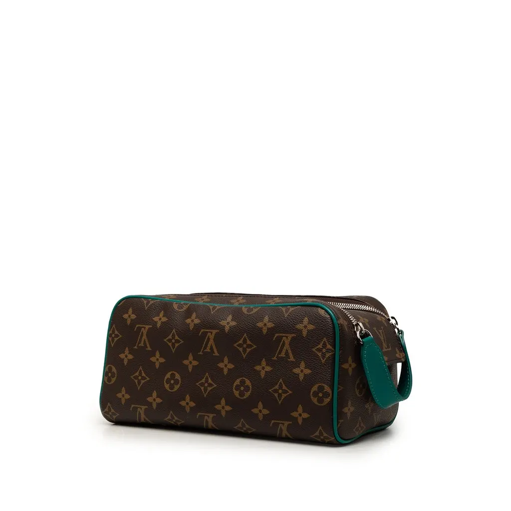 Louis Vuitton Monogram Macassar Dopp Kit Brown Very good - Back View