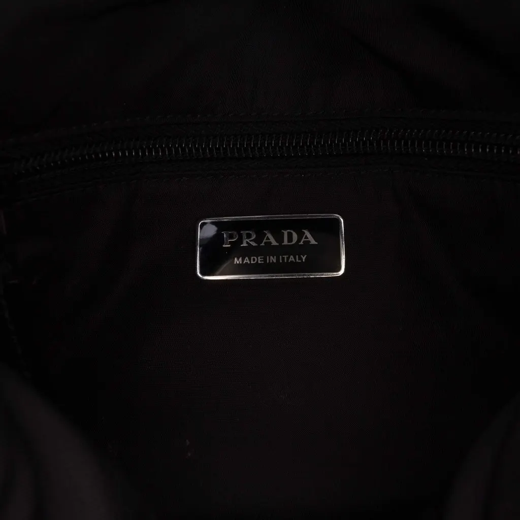 Prada Small Re Nylon Padded Traveller Crossbody Black Good - Box View
