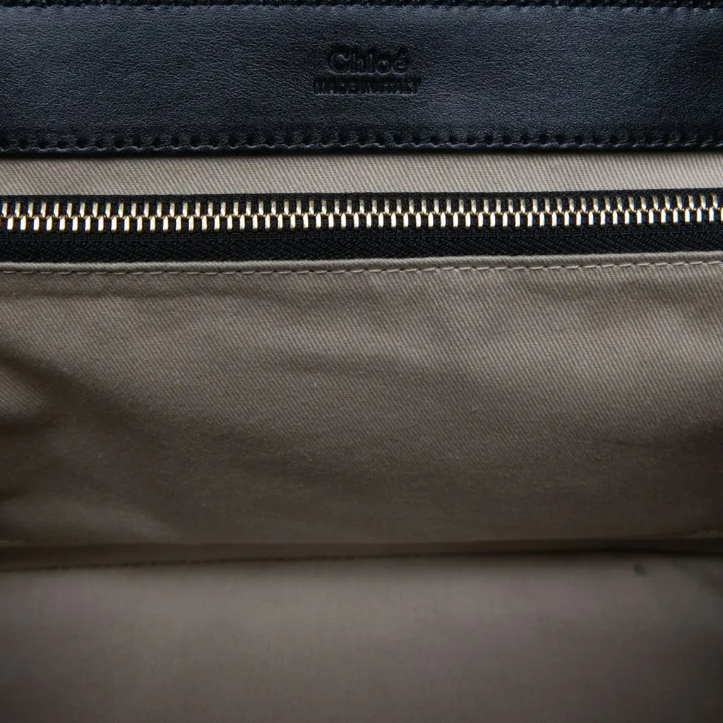 Chloé Small Leather C Double Carry Satchel Black Leather Very good - Model View