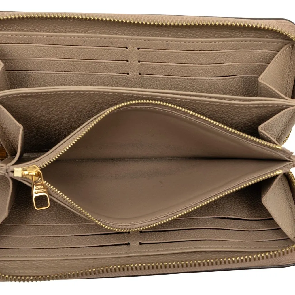 Louis Vuitton Bicolor Monogram Empreinte Giant Zippy Wallet Brown Leather Good - Model View