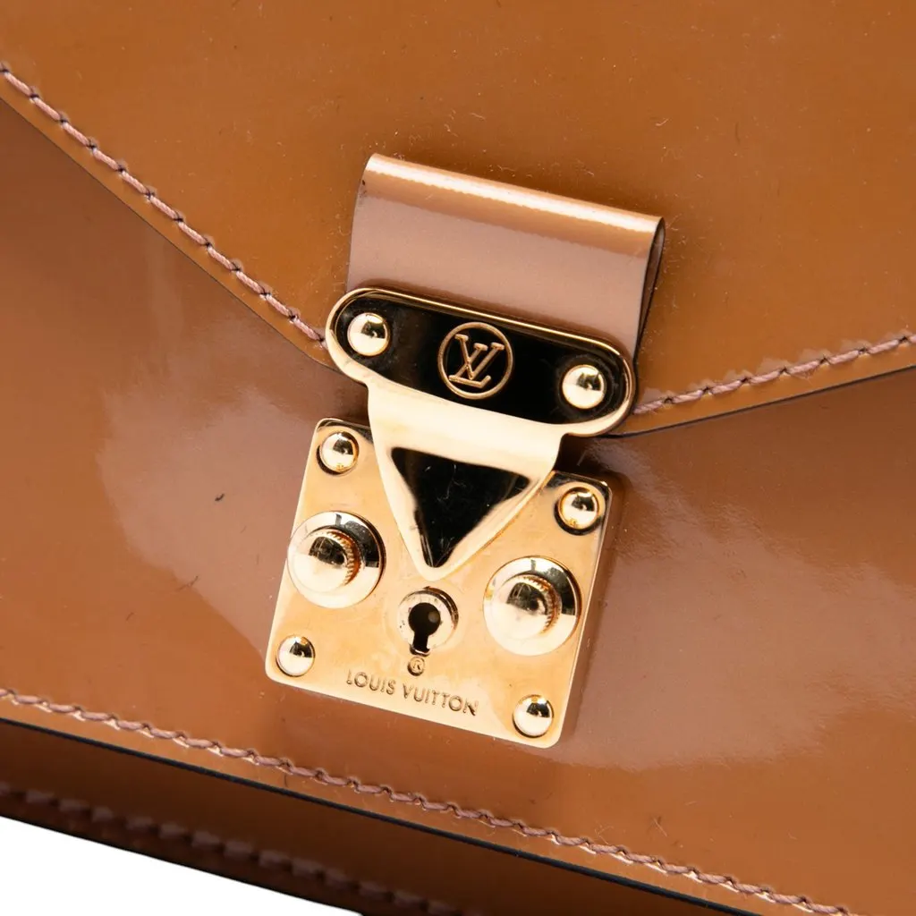 Louis Vuitton Monogram Vernis Monceau BB Beige Leather Very good - Box View