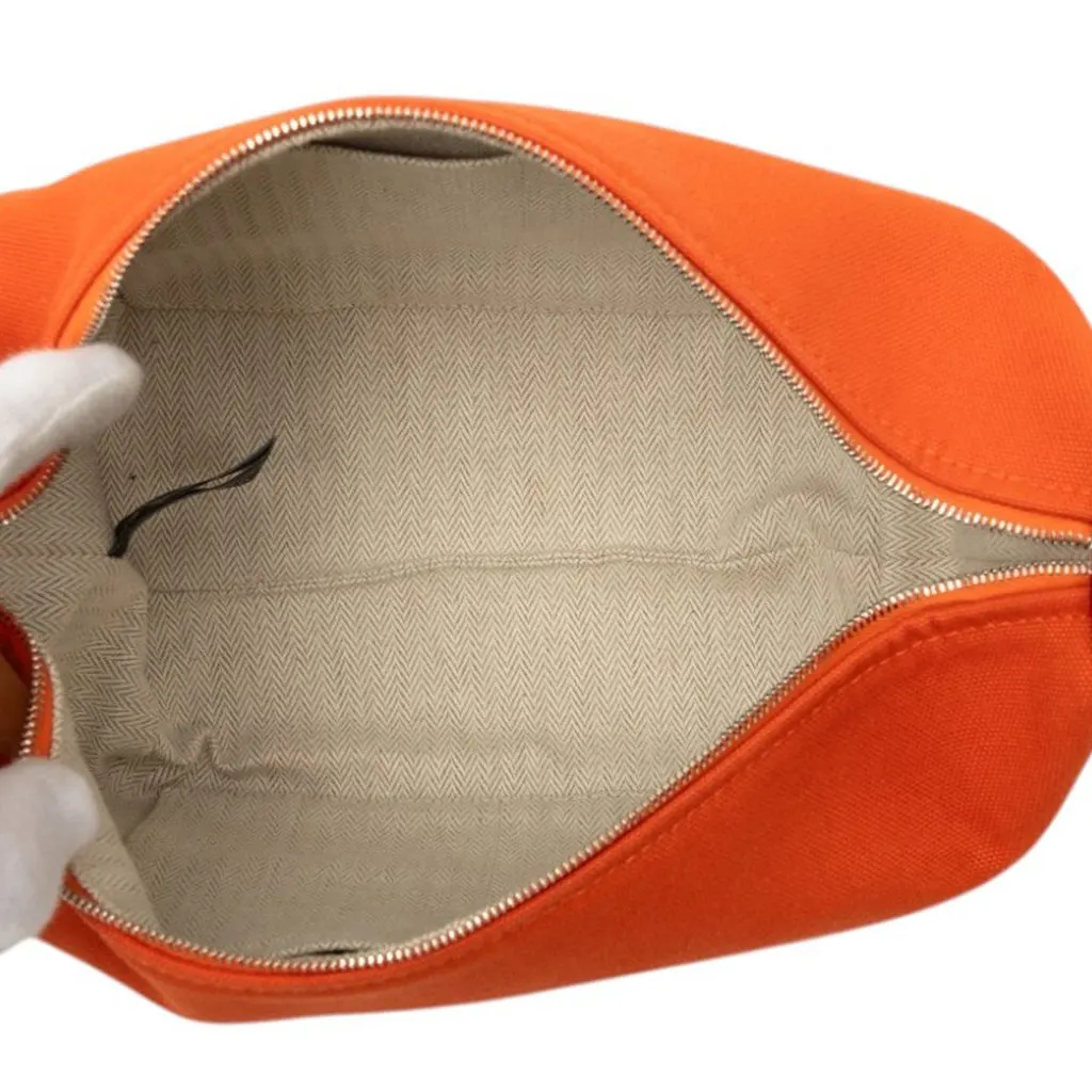Hermès Small Toile Bride A Brac Case Orange Canvas Very good - Model View