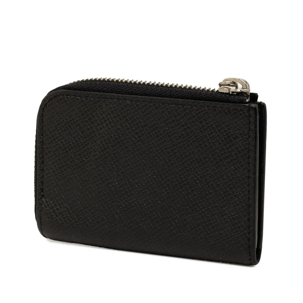 Louis Vuitton Taiga Coin Pouch Black Leather Good - Back View