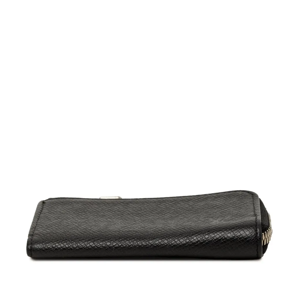 Louis Vuitton Taiga Coin Pouch Black Leather Good - Inside View