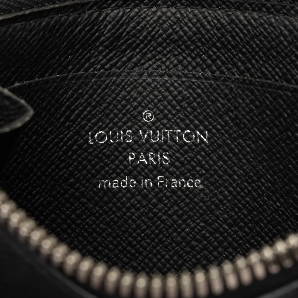 Louis Vuitton Taiga Coin Pouch Black Leather Good - Box View