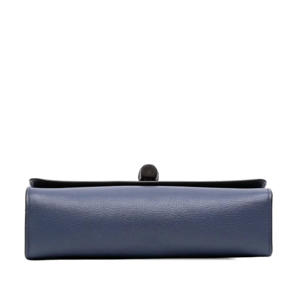 Gucci Medium Leather Miss Bamboo Crossbody Blue Leather Very good - Inside View