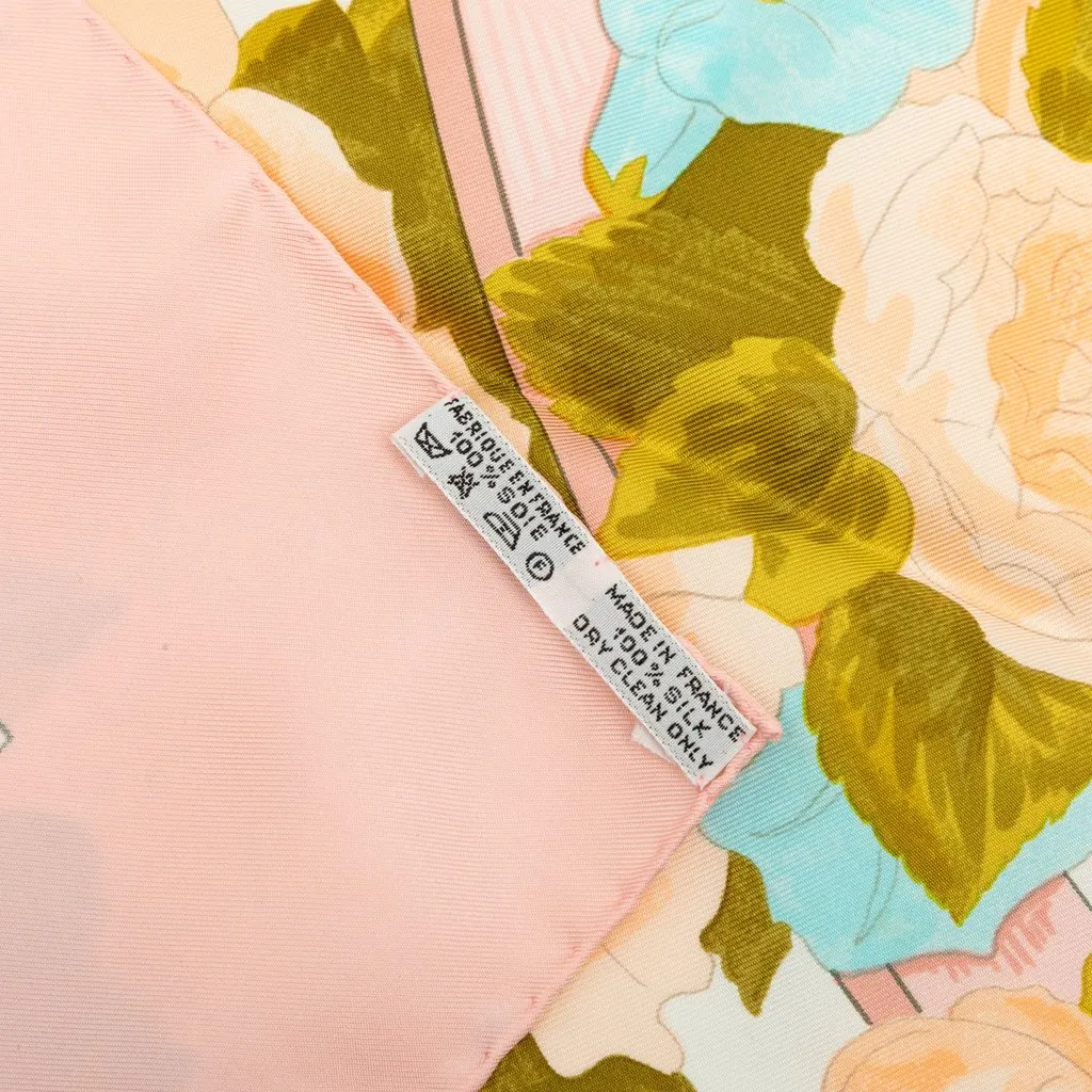 Hermès Romantique for Takashimaya Silk Scarf 90 Pink Very good - Box View