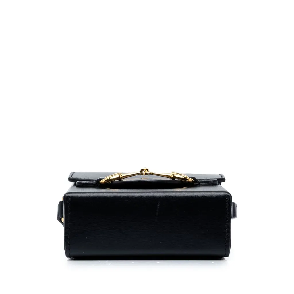 Gucci Mini Leather Horsebit 1955 Crossbody Black Leather Very good - Inside View