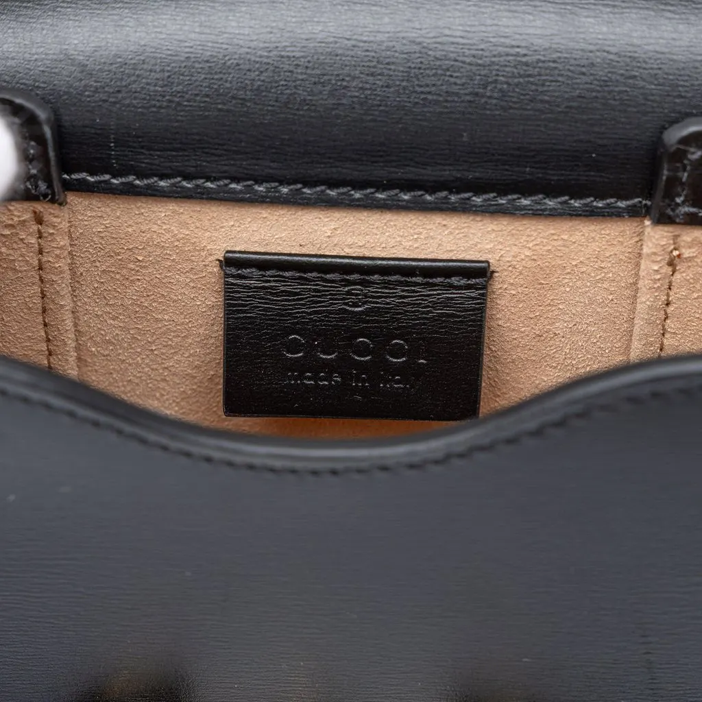 Gucci Mini Leather Horsebit 1955 Crossbody Black Leather Very good - Box View