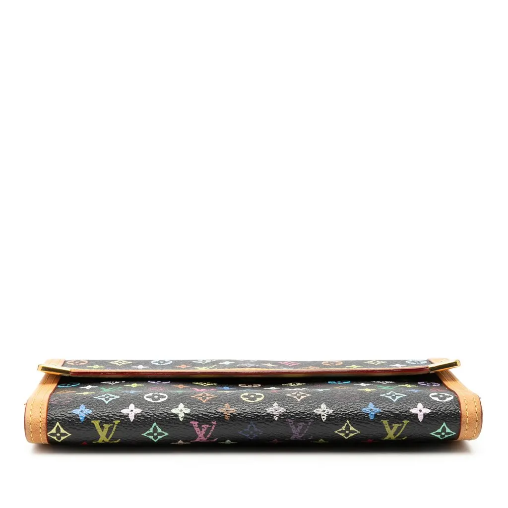 Louis Vuitton Monogram Multicolor Porte Tresor International Wallet Black Canvas Very good - Inside View