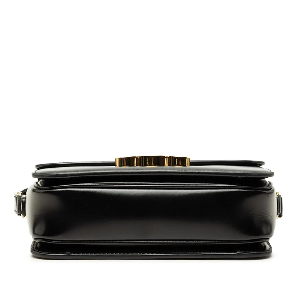 Celine Teen Shiny Calfskin Triomphe Crossbody Black Leather Very good - Inside View