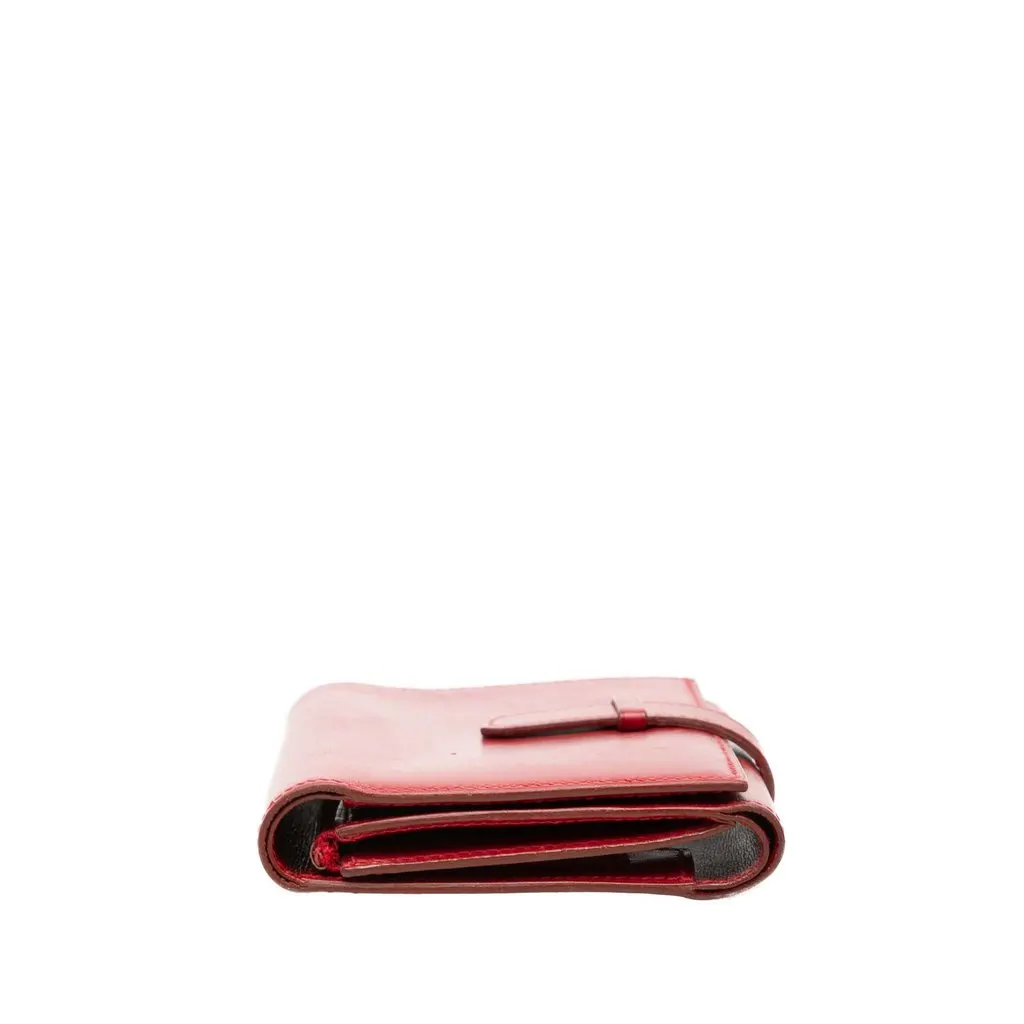 Hermès Box Calf Compact Wallet Red Leather Very good - Inside View